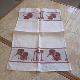 Льняное маленькое полотенце советских времен. Размеры:  32 х 50 см