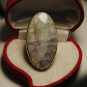 винтажное крупное кольцо посеребрение натуральный камень 