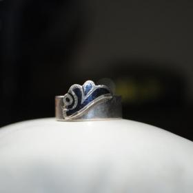 кольцо серебро