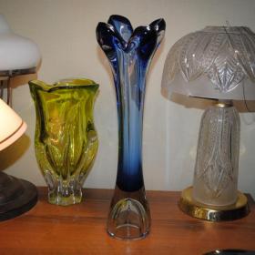 ваза чешское стекло
