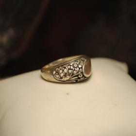 винтажное кольцо серебро 925 трезубец  