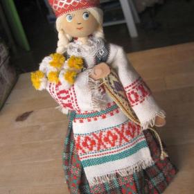 Кукла Литовская ССР, винтаж, в национальном костюме
