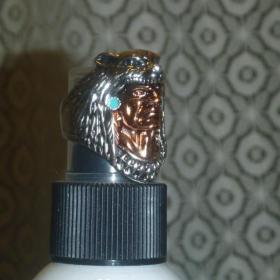 Шаман / Колдун - мужской перстень 22 размера, металлическое кольцо.