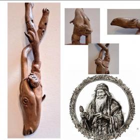 17 см Декоративная скульптура из коряги Сказки Шамана, ЧУДЕСА СЕВЕРНОГО ЛЕСА