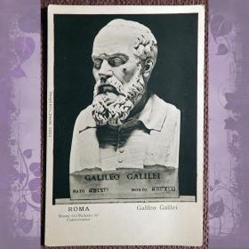 Антикварная открытка "Галилео Галилей". Музей дворца Консерваторов. Рим