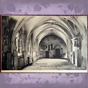 Антикварная открытка "Регенсбург. Монастырь в соборе". Германия