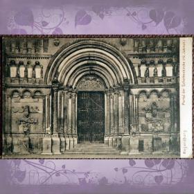 Антикварная открытка "Регенсбург. Церковь Святого Якоба. Шотландский портал". Германия