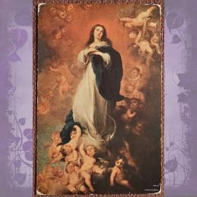 Антикварная открытка "Непорочное зачатие Пресвятой Девы"