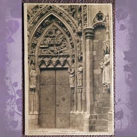 Антикварная открытка "Собор в Танне". Франция