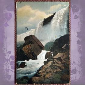 Антикварная открытка "Ниагарский водопад". США. Священнику Воздвиженскому