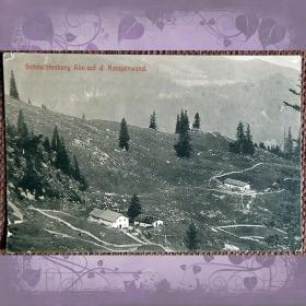 Антикварная открытка "Кампен. У подножия горы". Швейцария