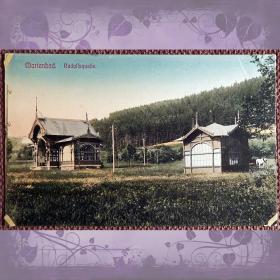 Антикварная открытка "Мариенбад (Марианске-Лаже). Источник Рудольф". Чехия