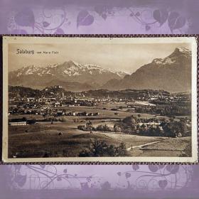 Антикварная открытка "Зальцбург. Мария Плайн. Панорама". Австрия