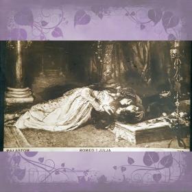 Антикварная открытка "Ромео и Джульетта"