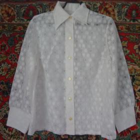 Блузка белая гипюр ретро-стиль 
