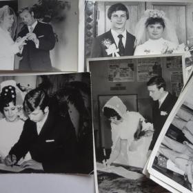 Фотографии СССР подборка свадьба 10 шт. одним лотом