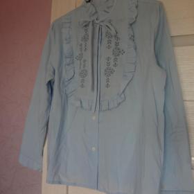 Блузка СССР  ретро стиль с вышивкой 