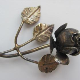 Декоративная роза металл винтаж декор на шляпу украшение деталь 