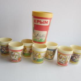 Детские стаканчики пластмассовые СССР
