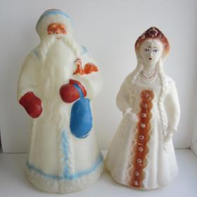 Дед Мороз и Снегурочка 45 см