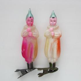 Клоун с дудочкой елочные игрушки СССР