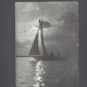 старая фотография "Яхта на Иртыше" 20-е г.г. прошлого века