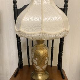 Антикварная лампа с абажуром Отличное состояние 