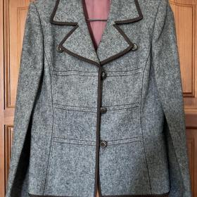 Пиджак фирменный Mansfield Made in Ingland Винтаж шерсть жакет серый. Размер 44 