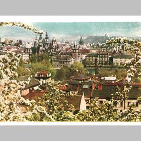 Открытка СССР. ЧССР. Прага весной, 1963 г, чистая, (весна, цветение)