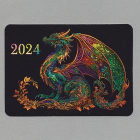 Календарь карманный Россия 2024 Новый год Зеленого Деревянного Дракона символ сказка дракоша миф
