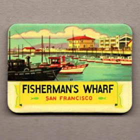 Магнит сувенирный. Сан-Франциско, San Francisco, Fisherman's Wharf, рыбацкая пристань