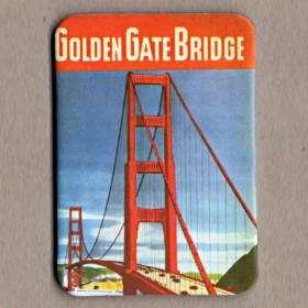 Магнит сувенирный. Сан-Франциско, San Francisco, Golden Gate Bridge, California, Золотые Ворота