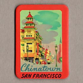 Магнит сувенирный. Сан-Франциско, San Francisco, Oakland Bay Bridge, California, Chinatown