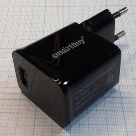 Мощная USB-зарядка Адаптер Зарядное устройство SmartBuy (Вх. A220-240V, Вых. DC5V, 11W, 1хUSB)
