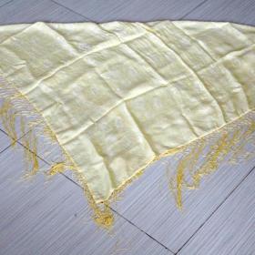старинный шелковый платок с кистями Алма-Ата