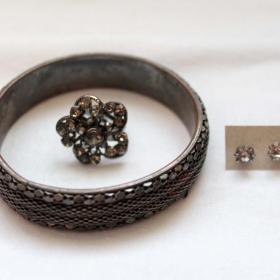 комплект- браслет серьги и кольцо
