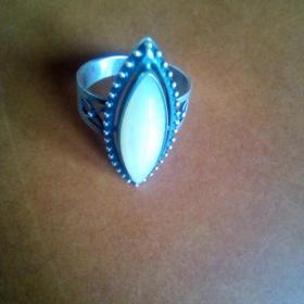 кольцо - перстень серебро с природным агатом времен СССР
