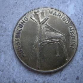 Монета памятная Marino Marini in Wien Ausstellung 1984 / выставка работ Марино Марини Вена Австрия